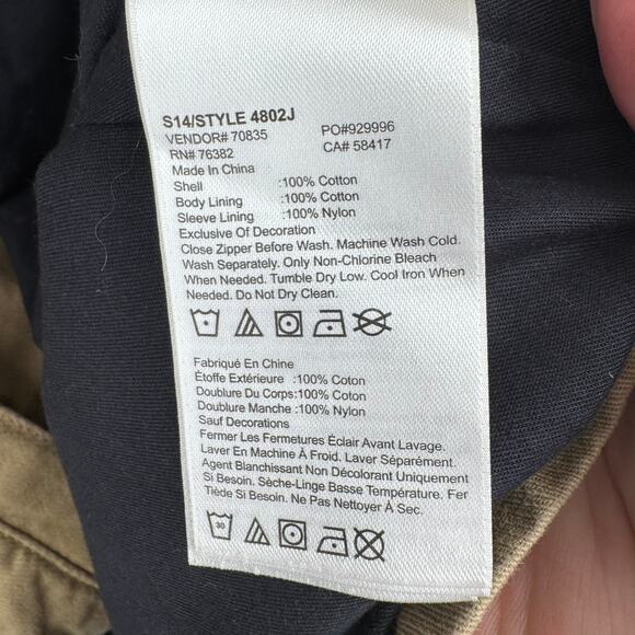 Timberland Brookfield Mountain Twill Bomber Jacket Mens XL Beige Cargo Explorer - Picture 9 of 14